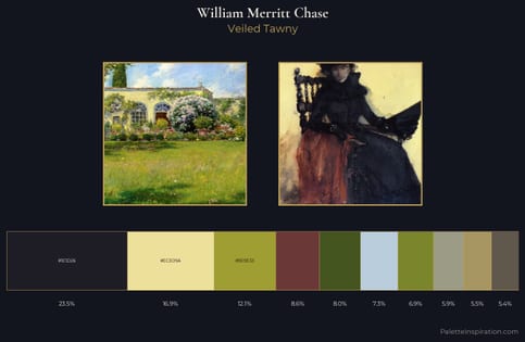 William Merritt Chase Palette 10 - Veiled Tawny
