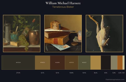 William Michael Harnett Palette 4 - Tenebrous Bister