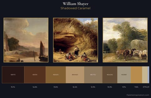 William Shayer Palette 7 - Shadowed Caramel