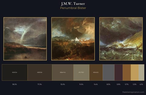 J.M.W. Turner Palette 17 - Penumbral Bister