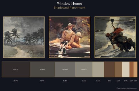 Winslow Homer Palette 11 - Shadowed Parchment