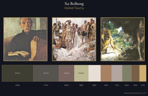 Xu Beihong Palette 3 - Veiled Tawny