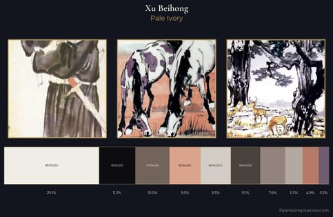Xu Beihong Palette 5 - Pale Ivory