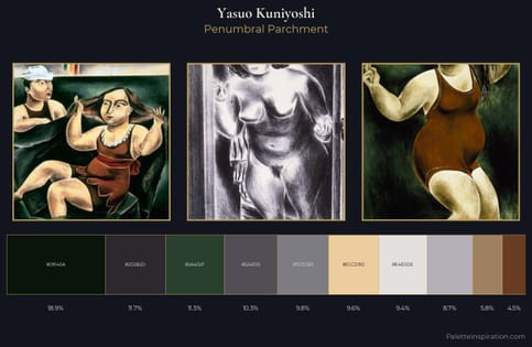 Yasuo Kuniyoshi Palette 5 - Penumbral Parchment