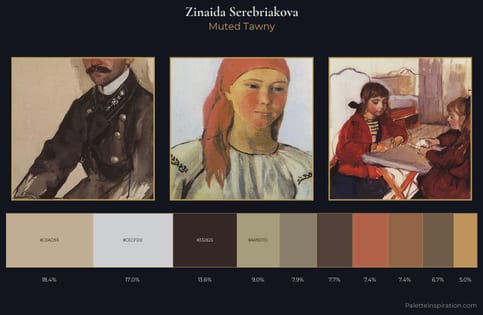 Zinaida Serebriakova Palette 5 - Muted Tawny