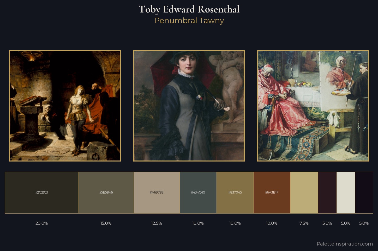 Toby Edward Rosenthal Master Palette — Penumbral Tawny