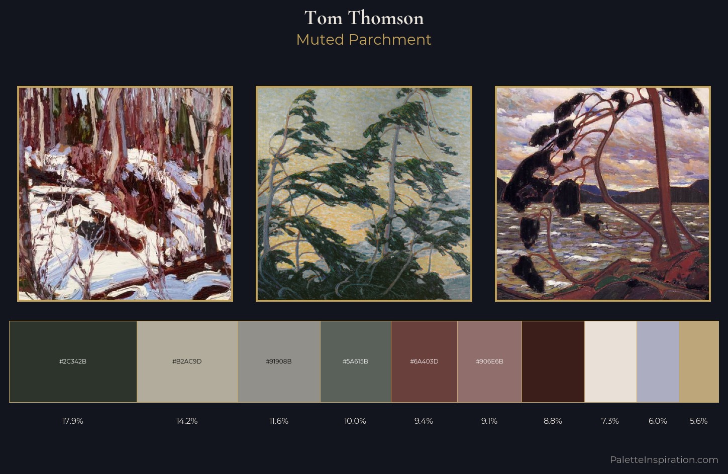 Tom Thomson Palette 1 — Muted Parchment