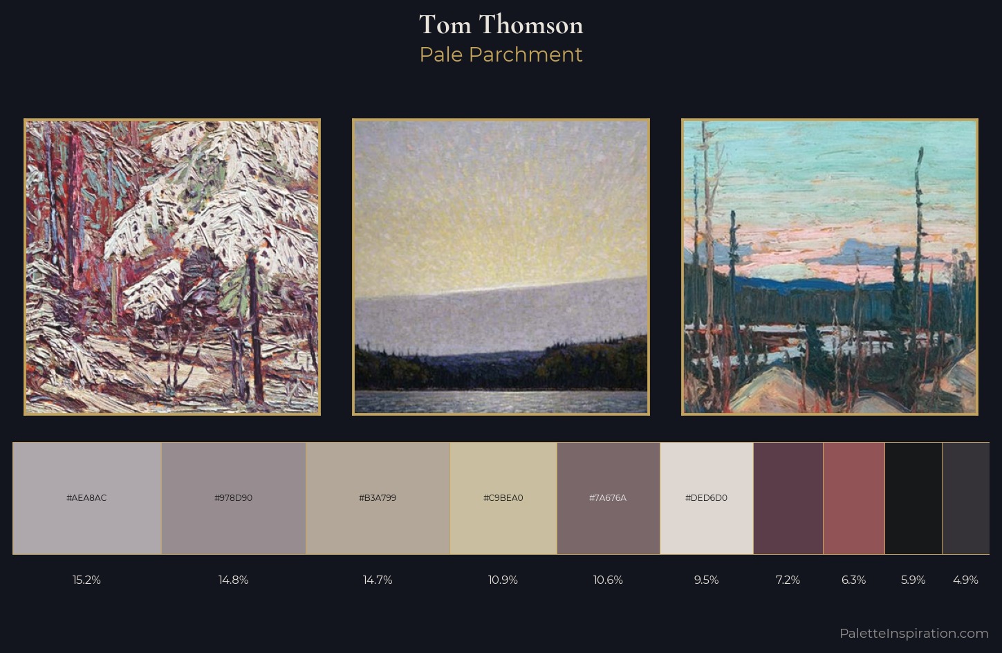 Tom Thomson Palette 2 — Pale Parchment