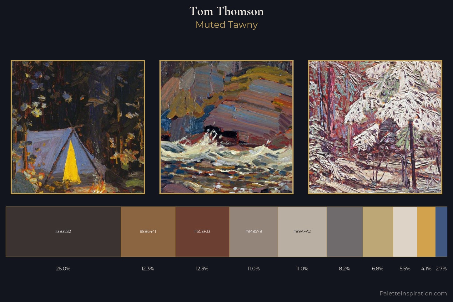 Tom Thomson Master Palette — Muted Tawny