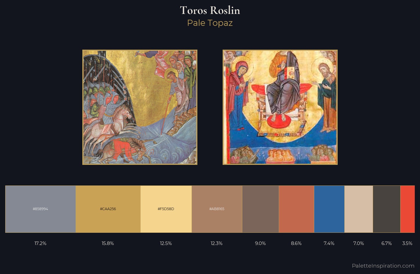 Toros Roslin Palette 1 — Pale Topaz