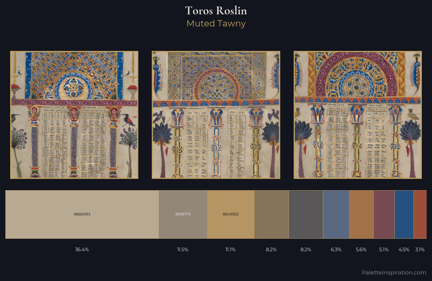 Toros Roslin Palette 2 — Muted Tawny