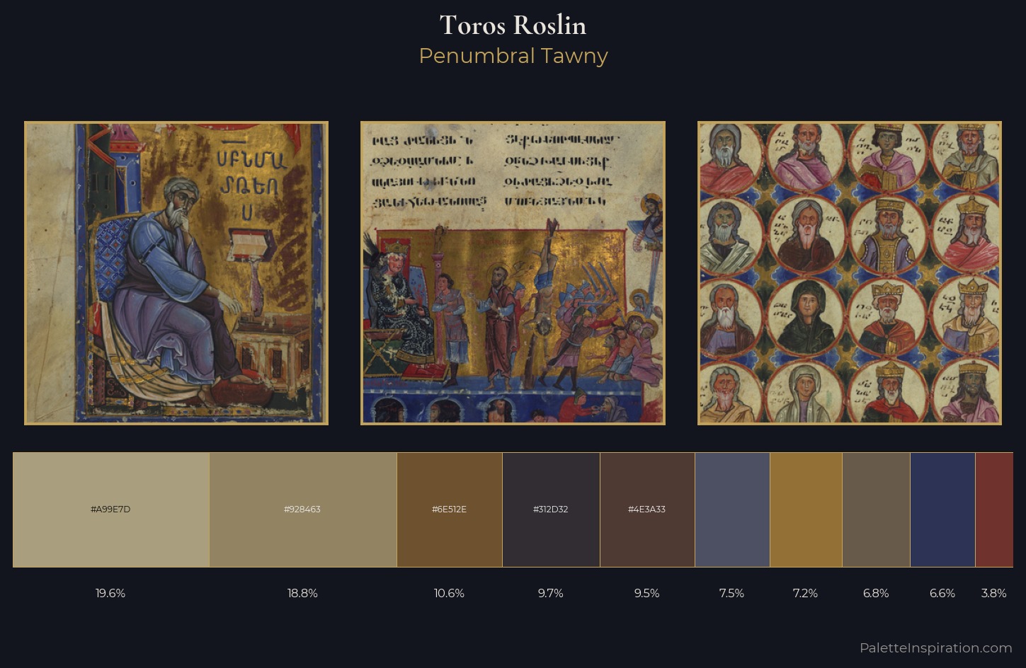 Toros Roslin Palette 6 — Penumbral Tawny