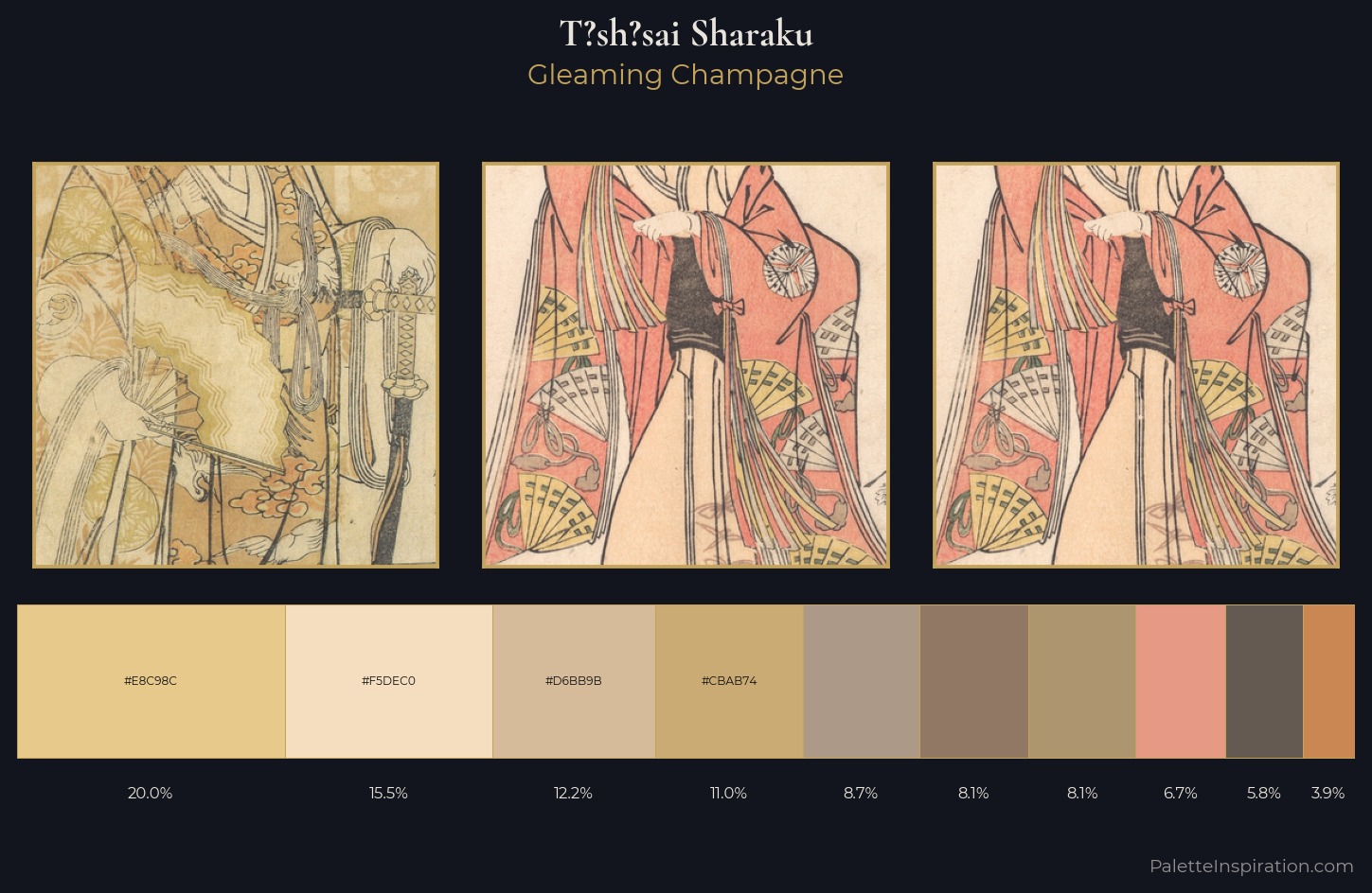 Tōshūsai Sharaku Palette 1 — Gleaming Champagne