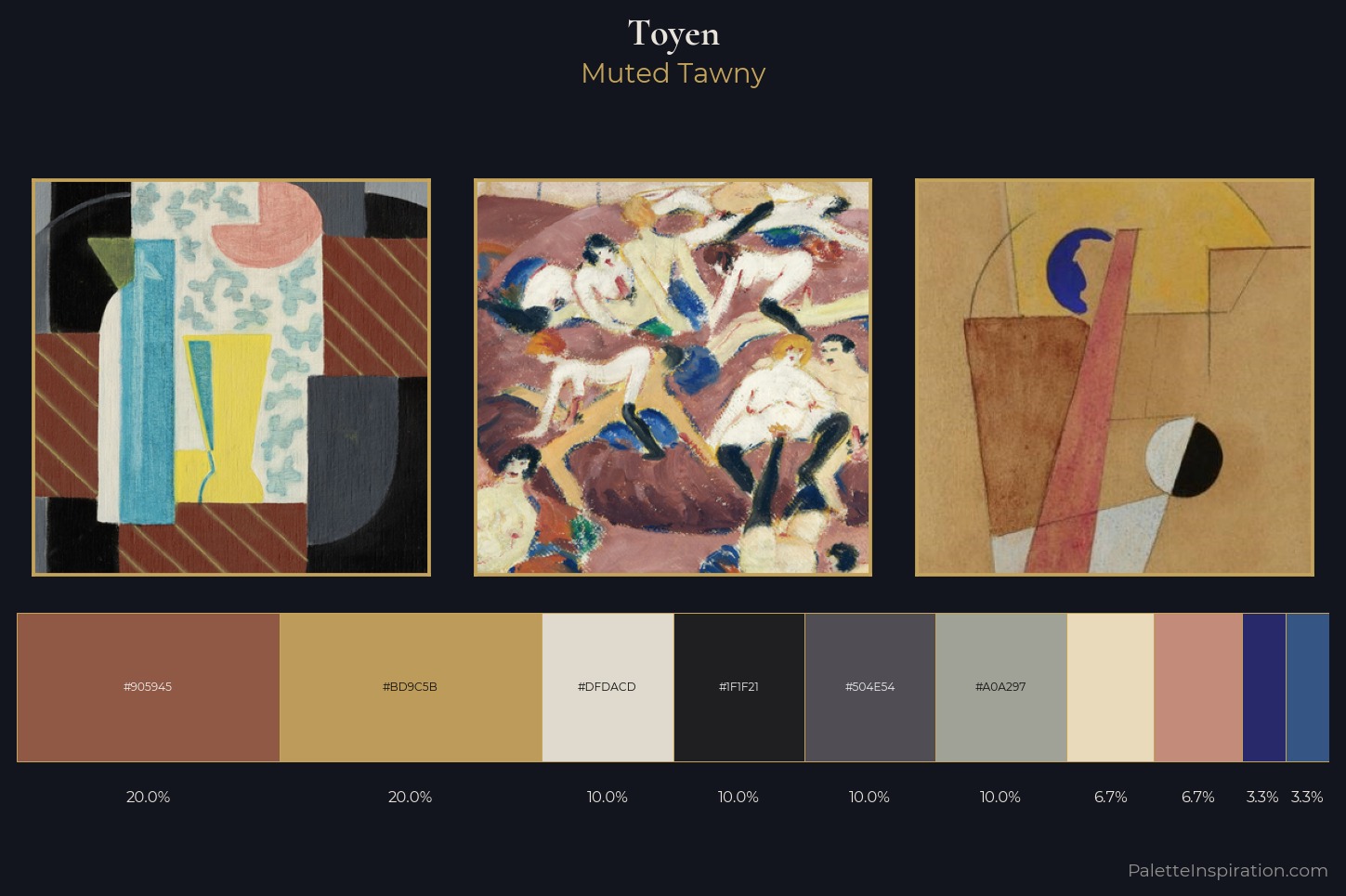 Toyen Master Palette — Muted Tawny
