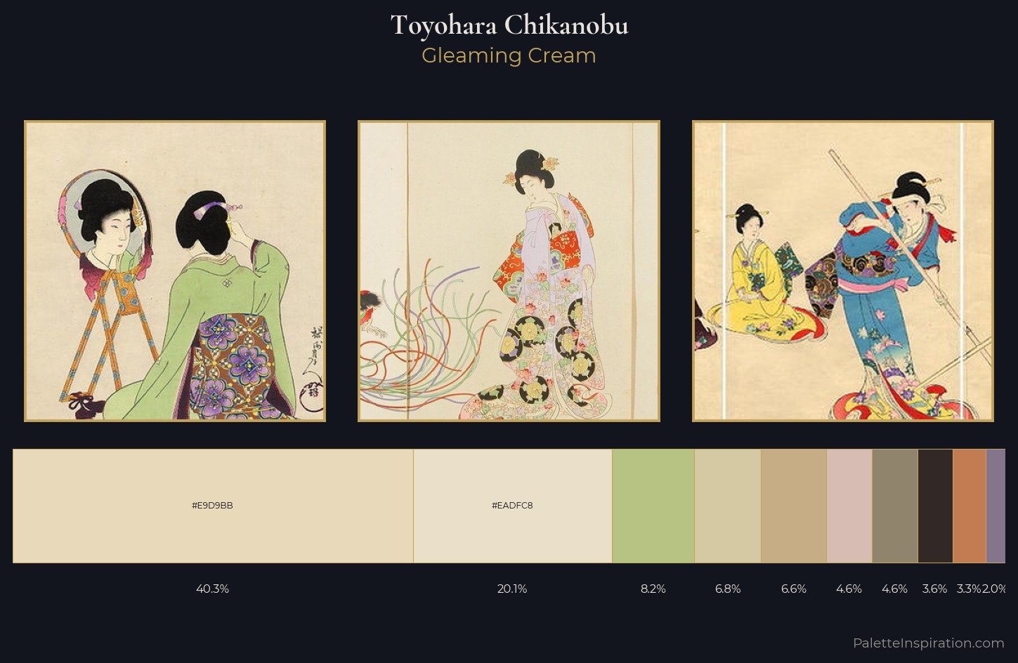 Toyohara Chikanobu Palette 1 — Gleaming Cream