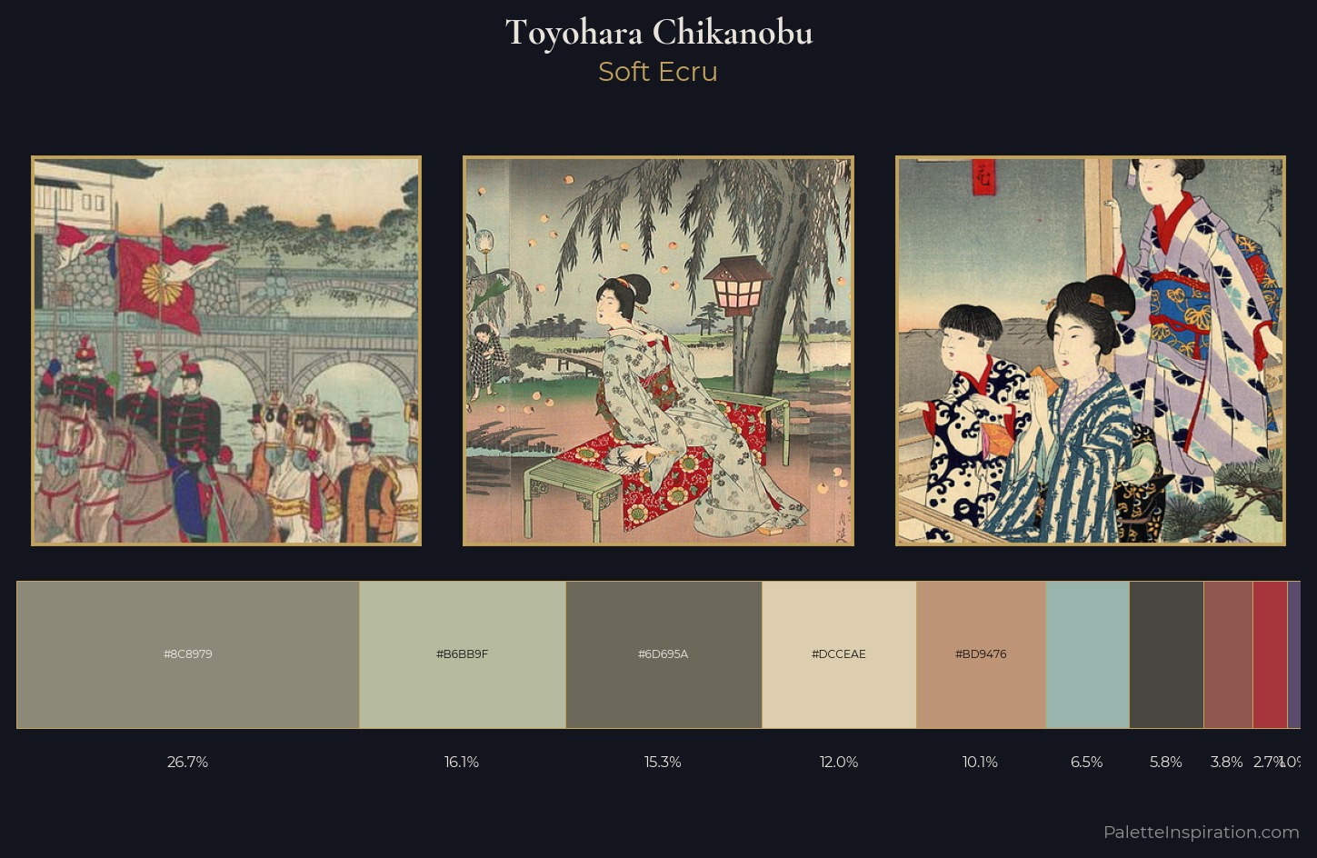 Toyohara Chikanobu Palette 4 — Soft Ecru