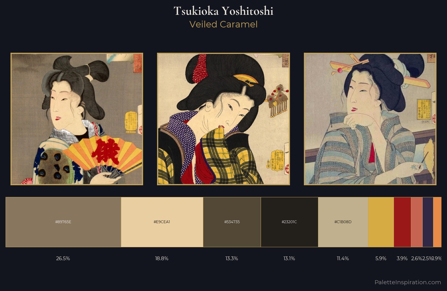 Tsukioka Yoshitoshi Palette 9 — Veiled Caramel