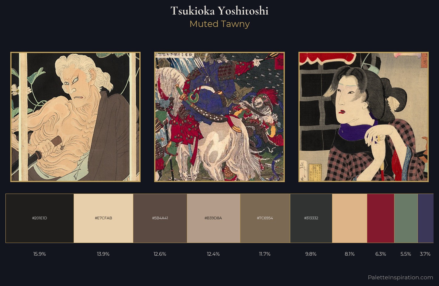 Tsukioka Yoshitoshi Palette 10 — Muted Tawny
