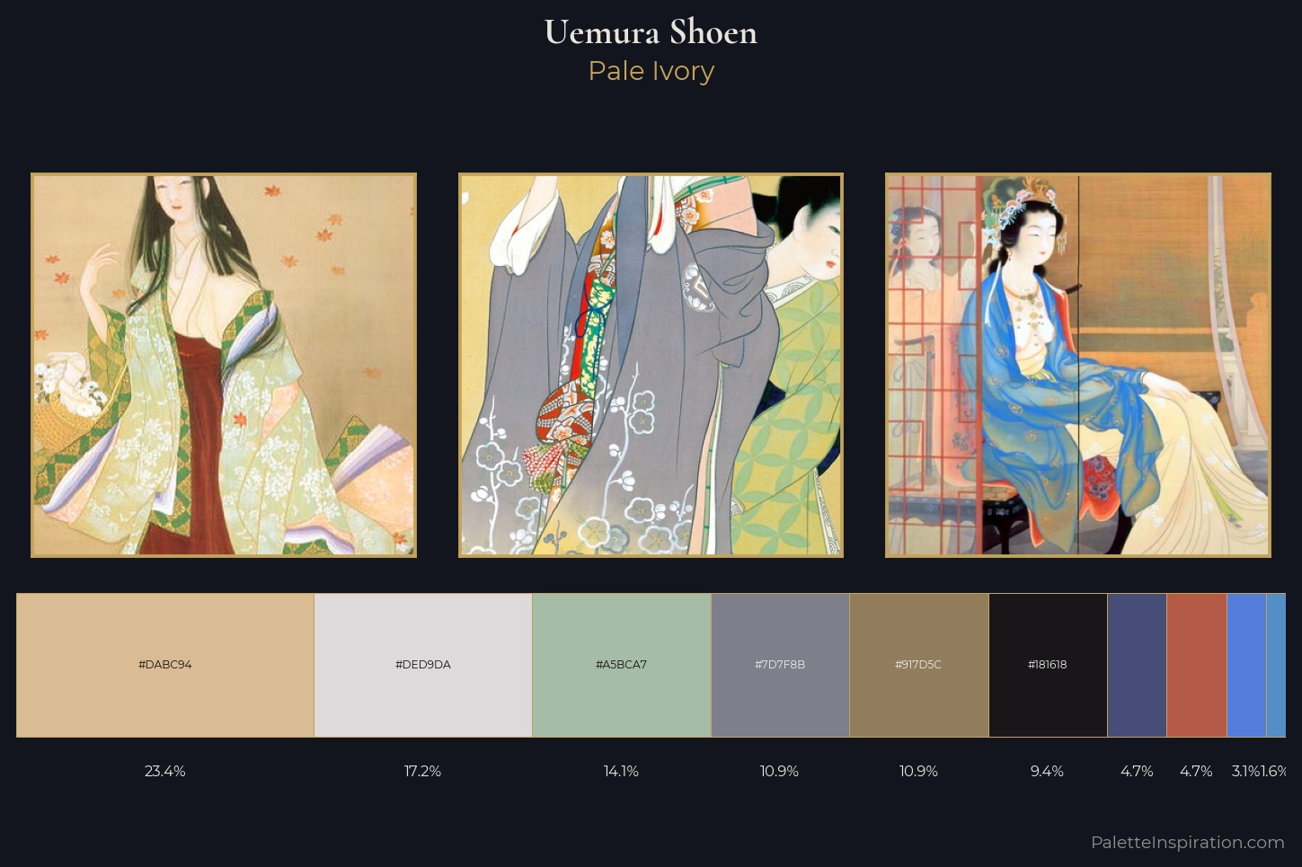 Uemura Shoen Master Palette — Pale Ivory