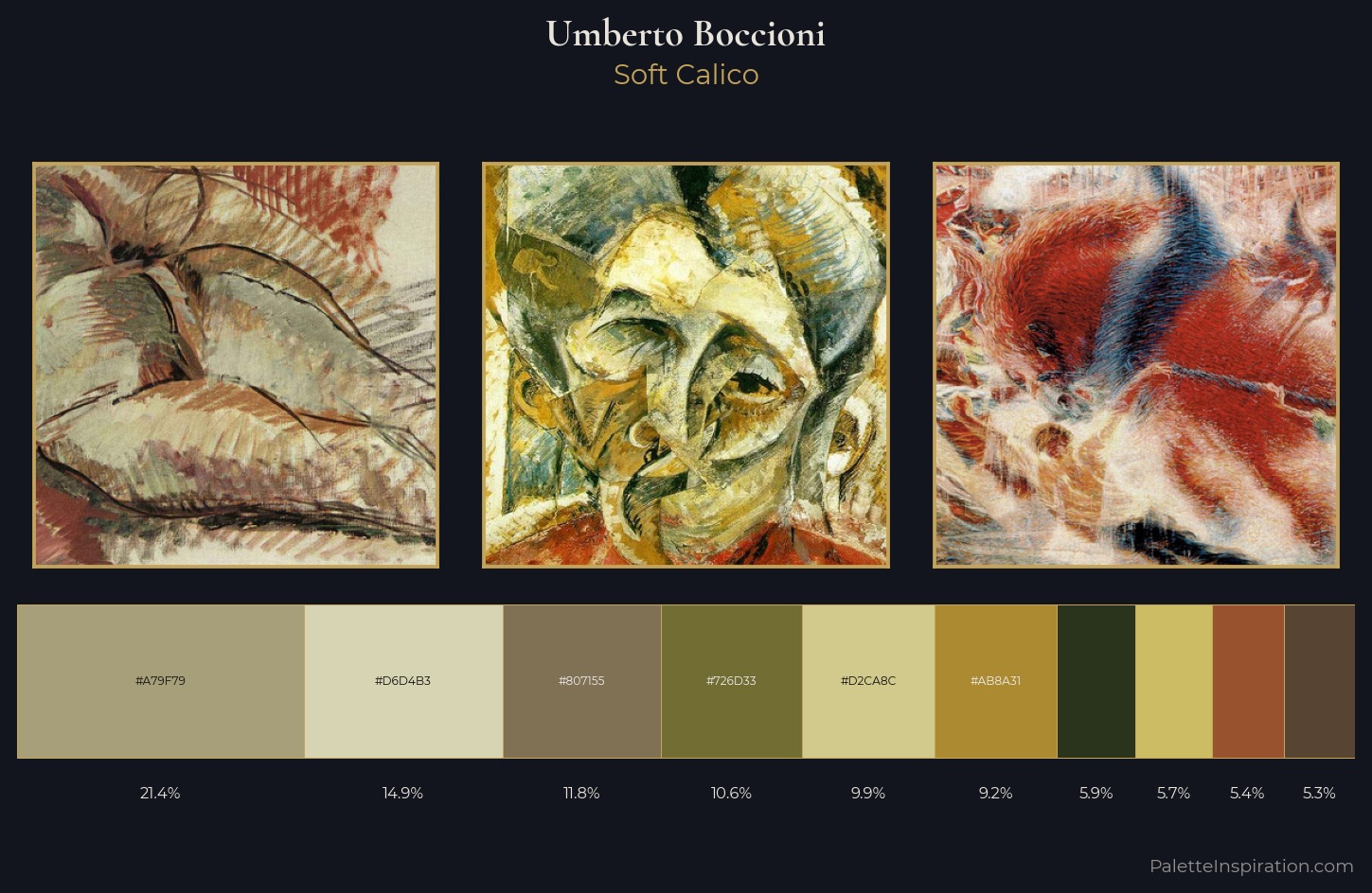 Umberto Boccioni Palette 2 — Soft Calico