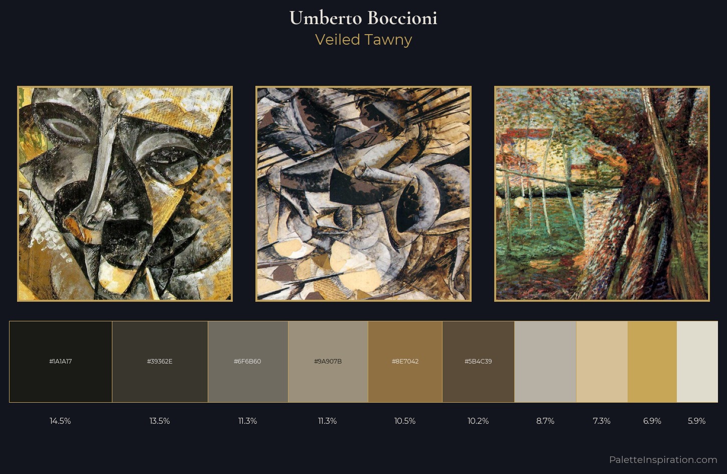 Umberto Boccioni Palette 3 — Veiled Tawny