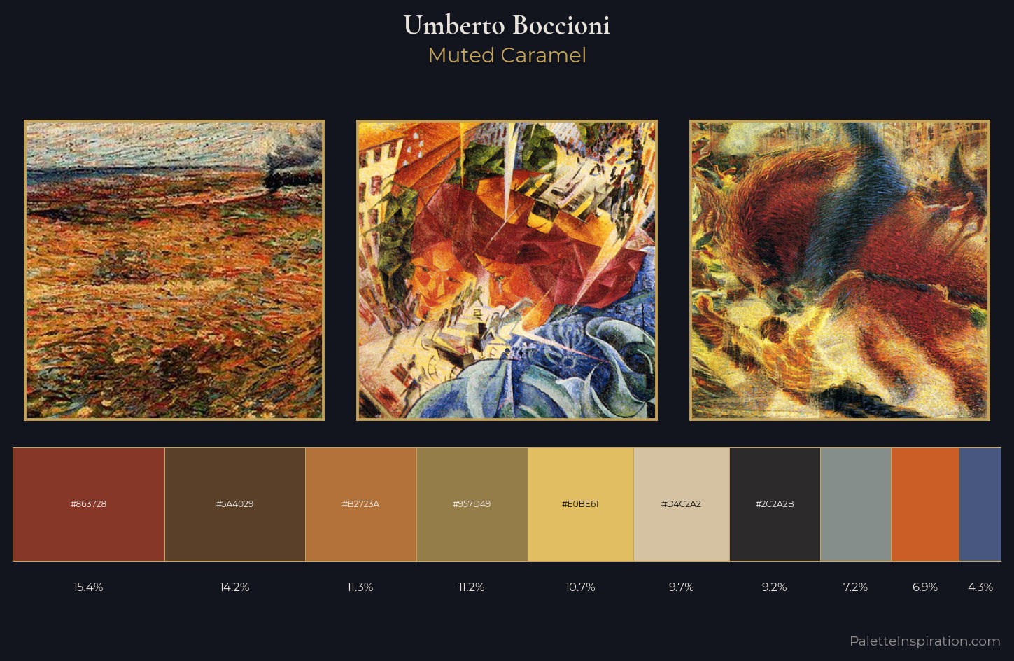Umberto Boccioni Palette 4 — Muted Caramel