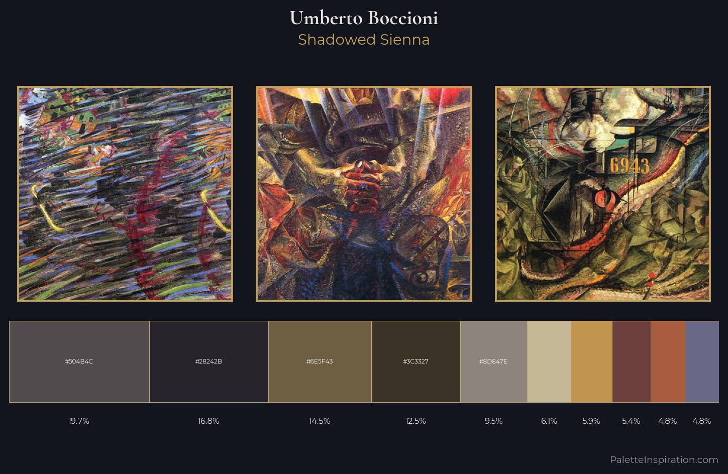 Umberto Boccioni Palette 7 — Shadowed Sienna