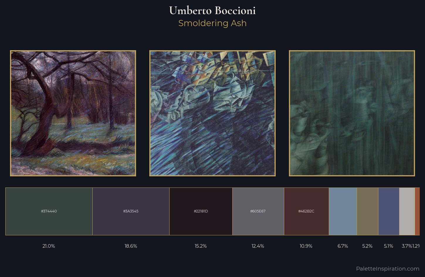 Umberto Boccioni Palette 10 — Smoldering Ash