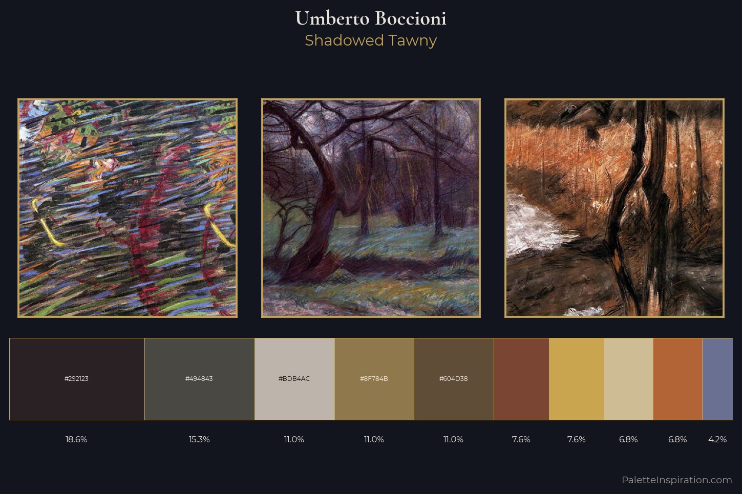 Umberto Boccioni Master Palette — Shadowed Tawny