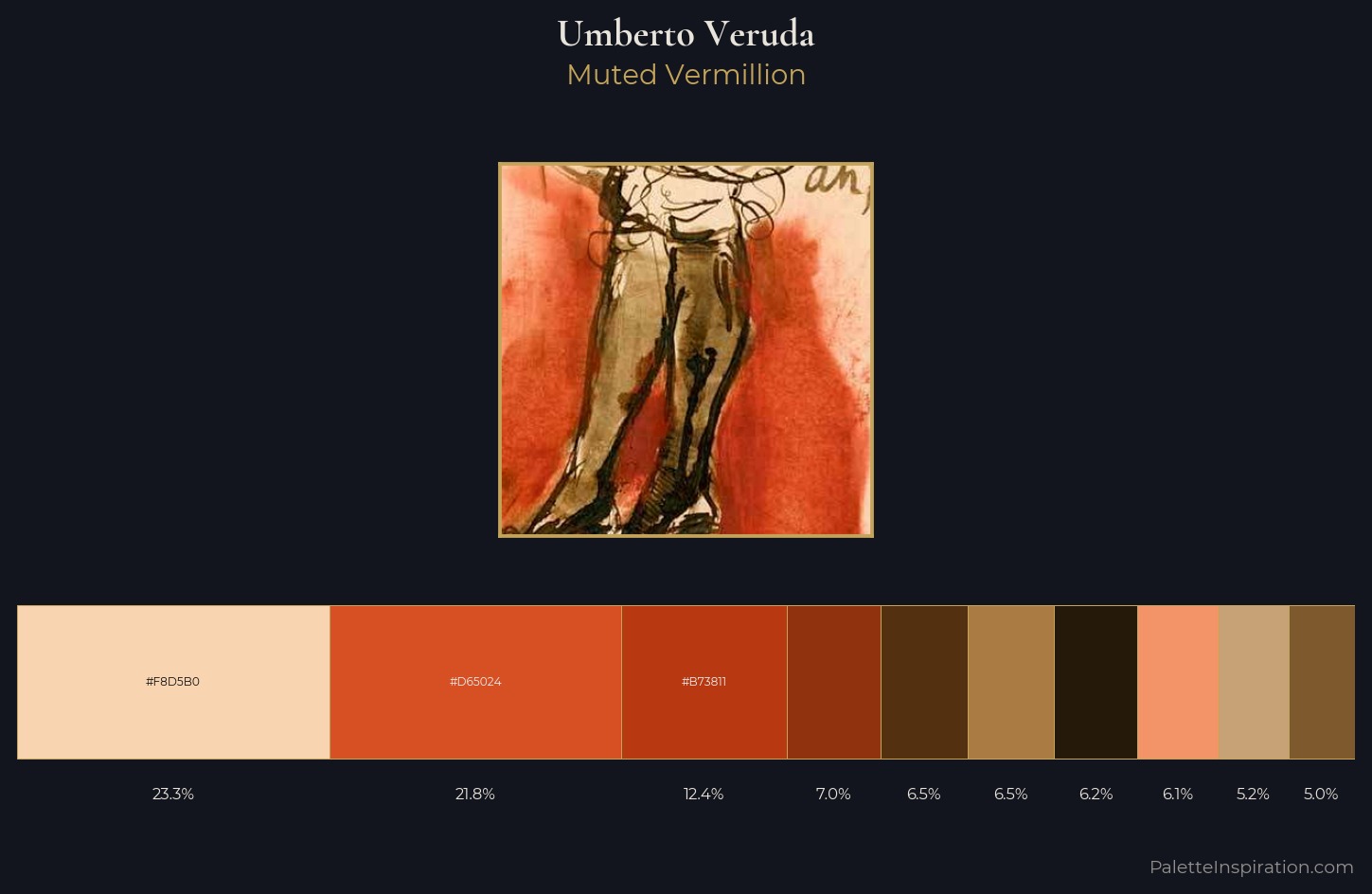 Umberto Veruda Palette 6 — Muted Vermillion