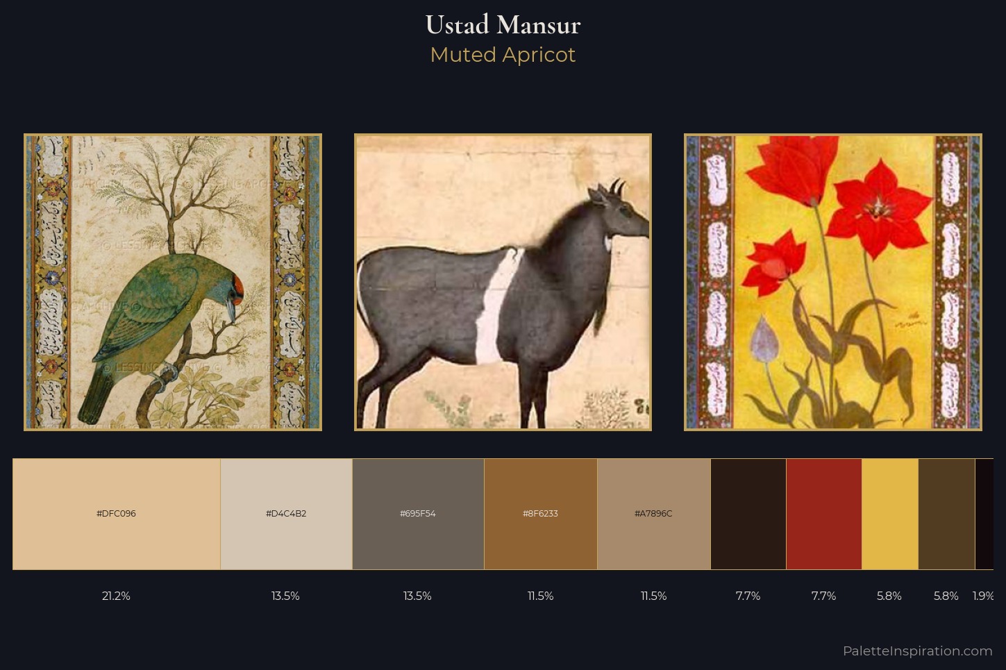 Ustad Mansur Master Palette — Muted Apricot
