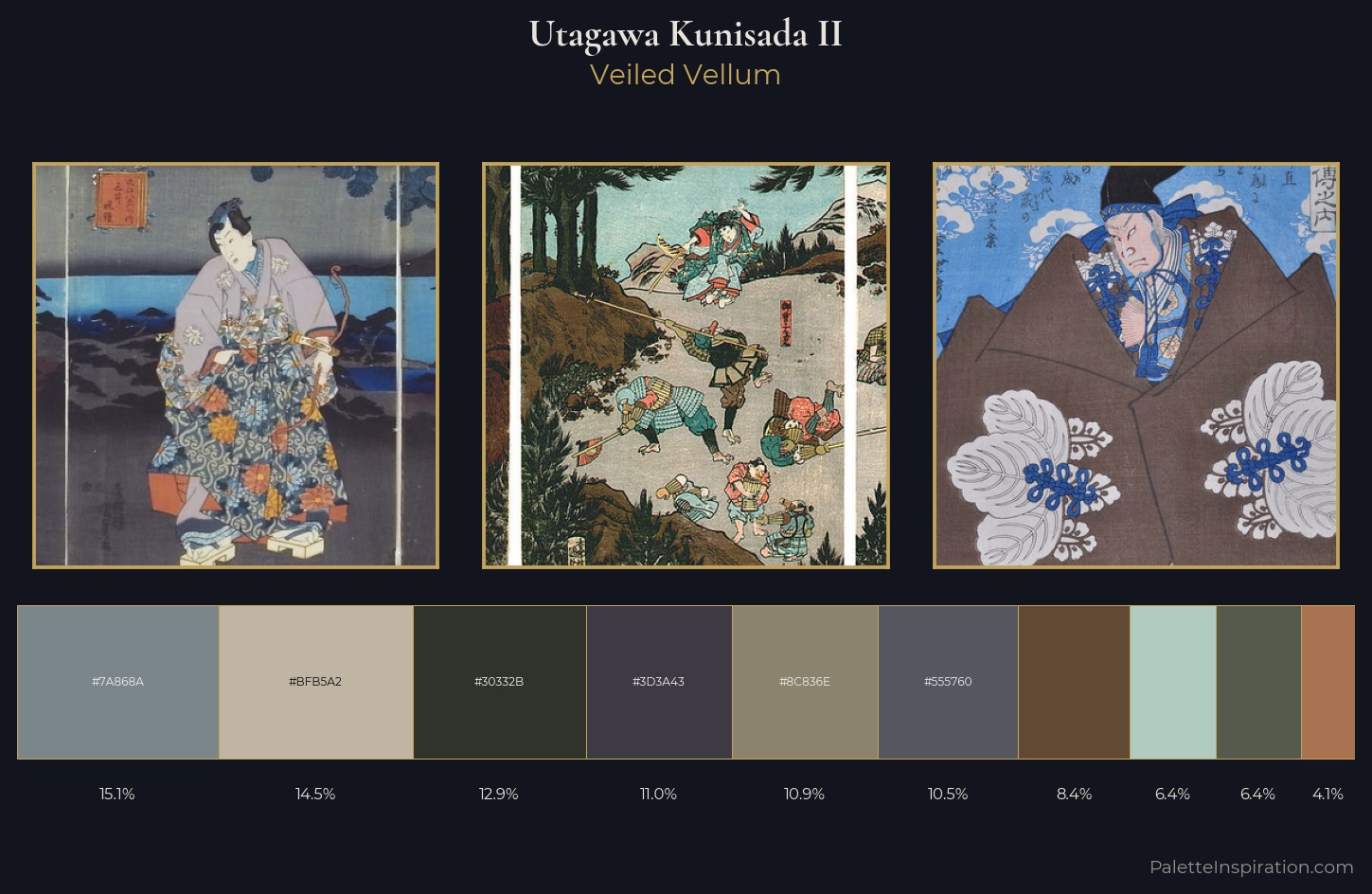 Utagawa Kunisada II Palette 4 — Veiled Vellum