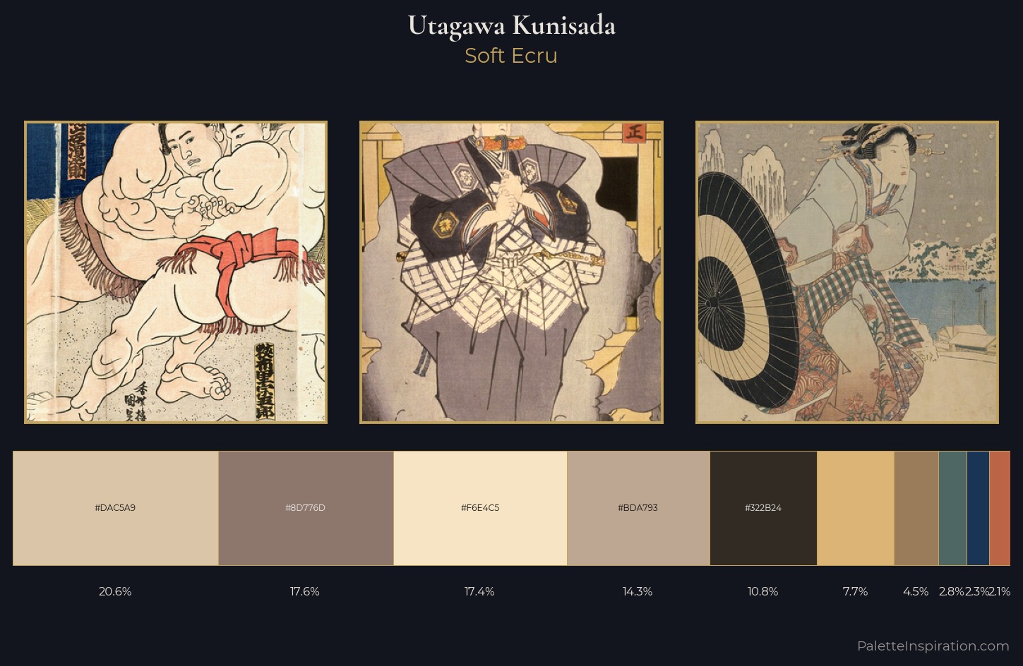 Utagawa Kunisada Palette 1 — Soft Ecru