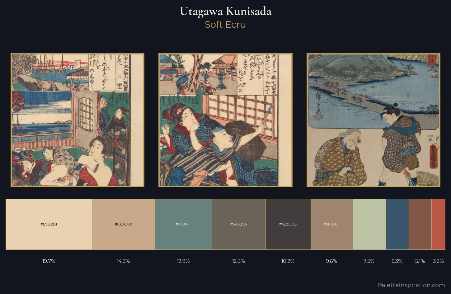 Utagawa Kunisada Palette 2 — Soft Ecru