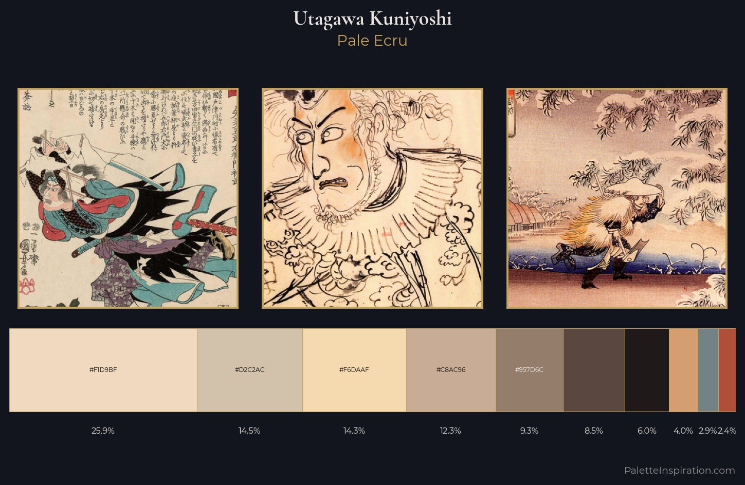 Utagawa Kuniyoshi Palette 1 — Pale Ecru