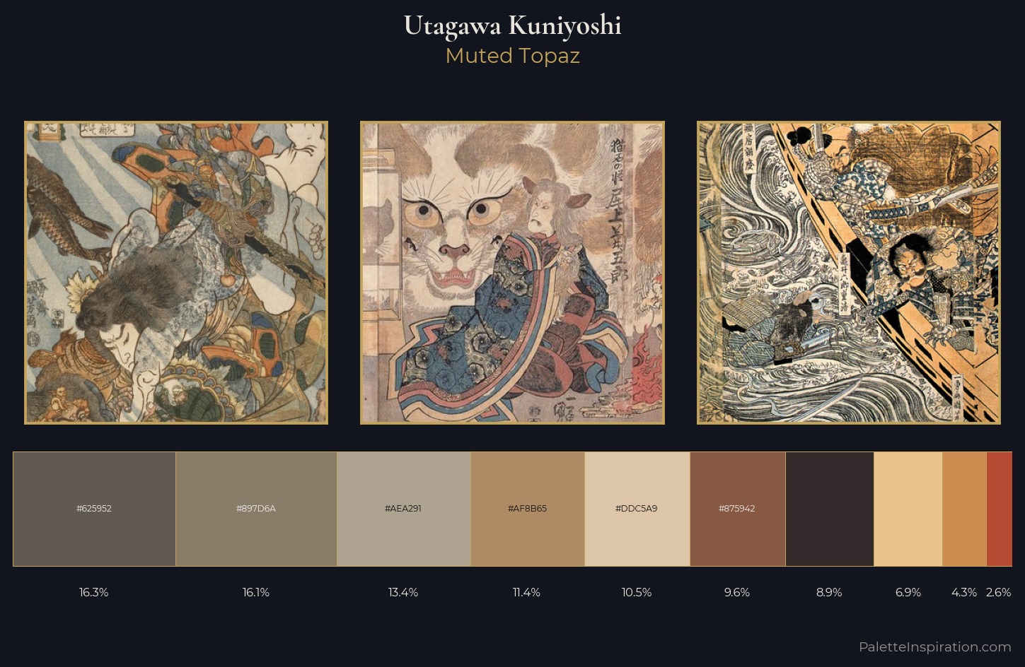 Utagawa Kuniyoshi Palette 2 — Muted Topaz