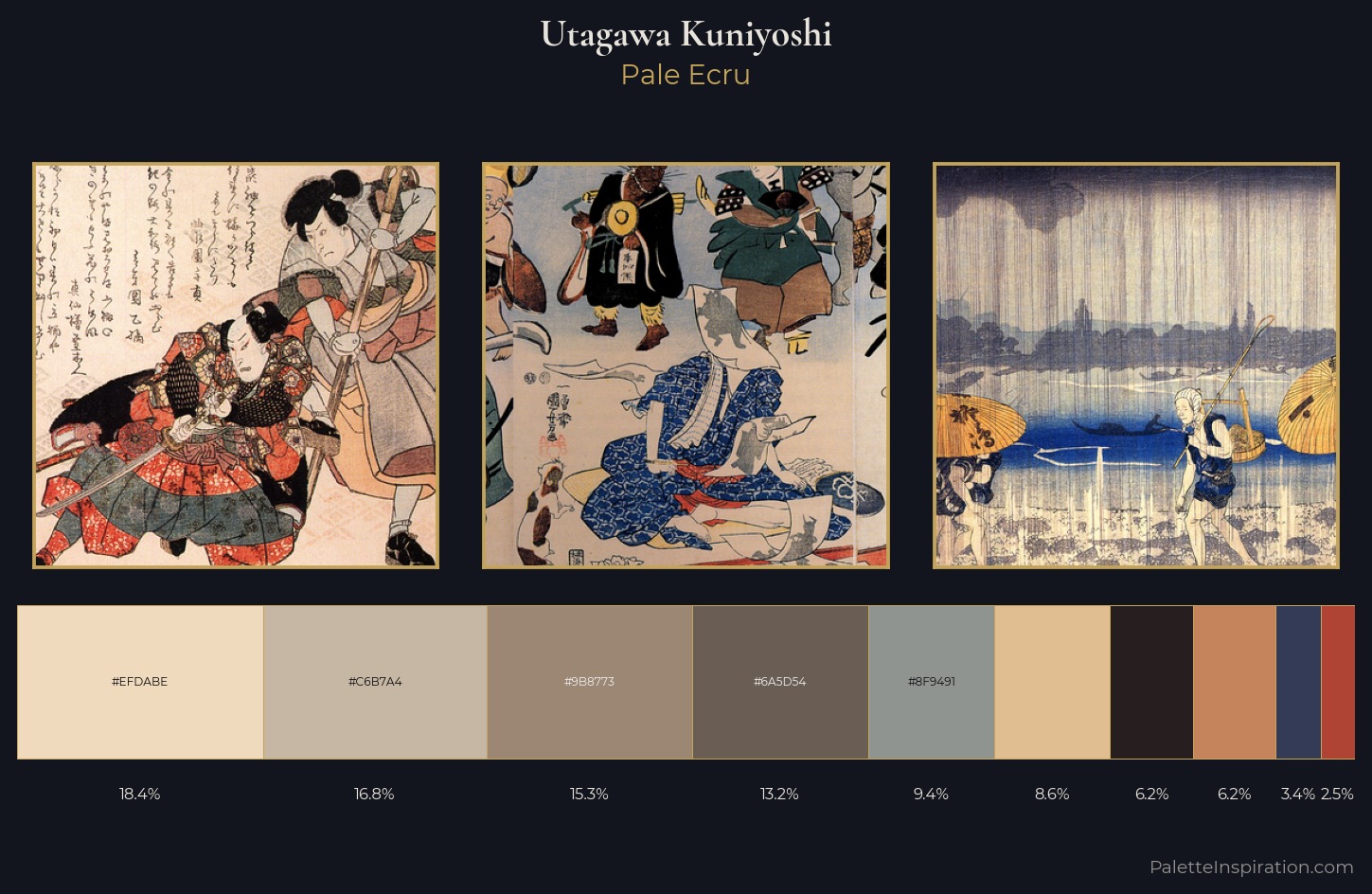Utagawa Kuniyoshi Palette 3 — Pale Ecru