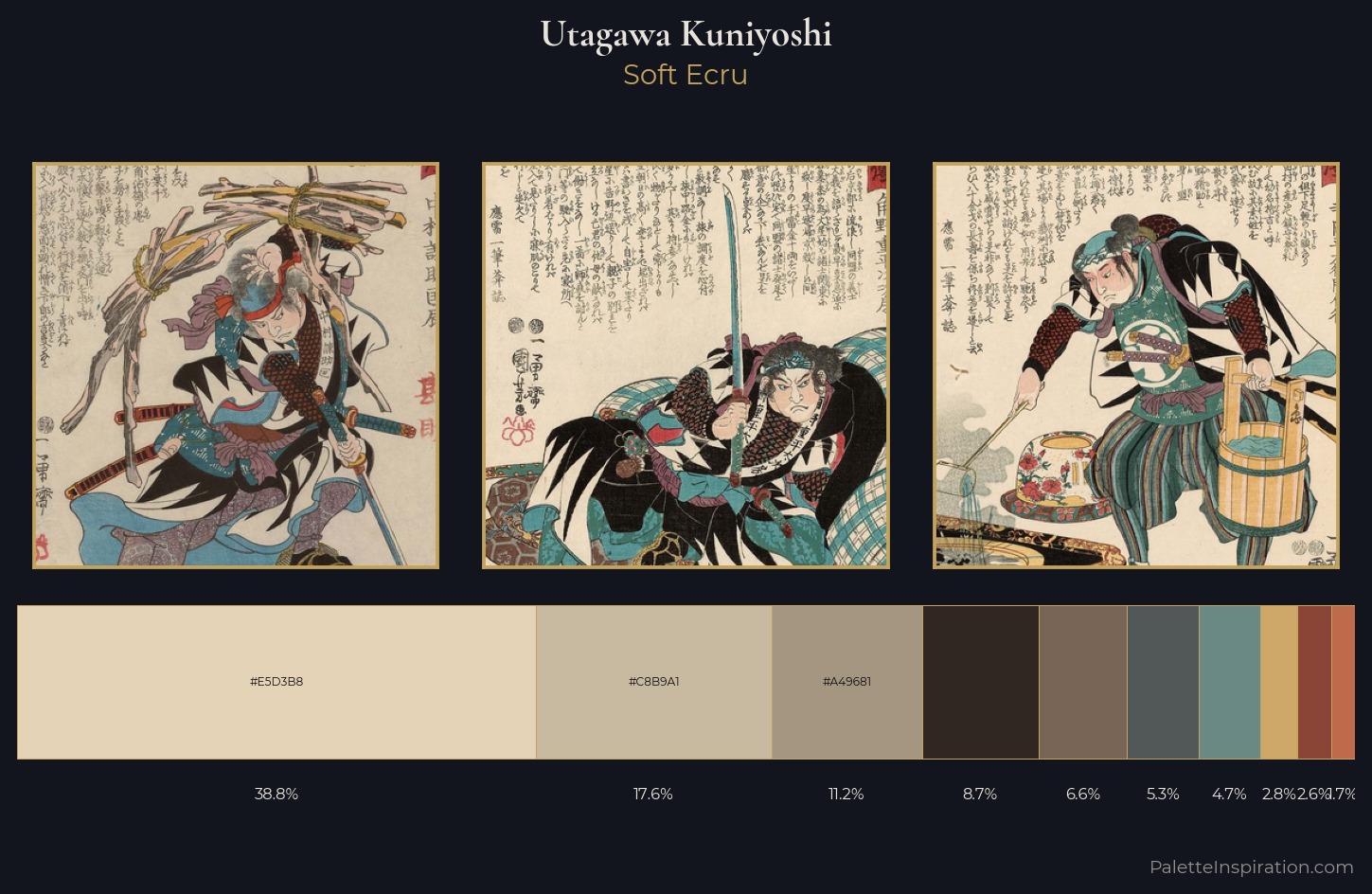 Utagawa Kuniyoshi Palette 4 — Soft Ecru
