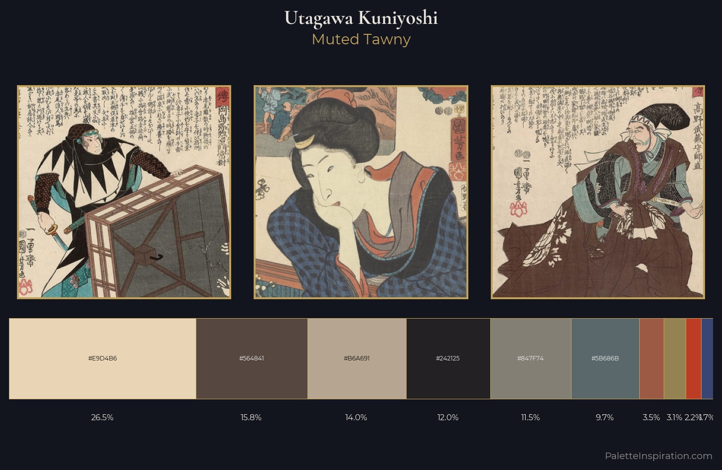 Utagawa Kuniyoshi Palette 10 — Muted Tawny