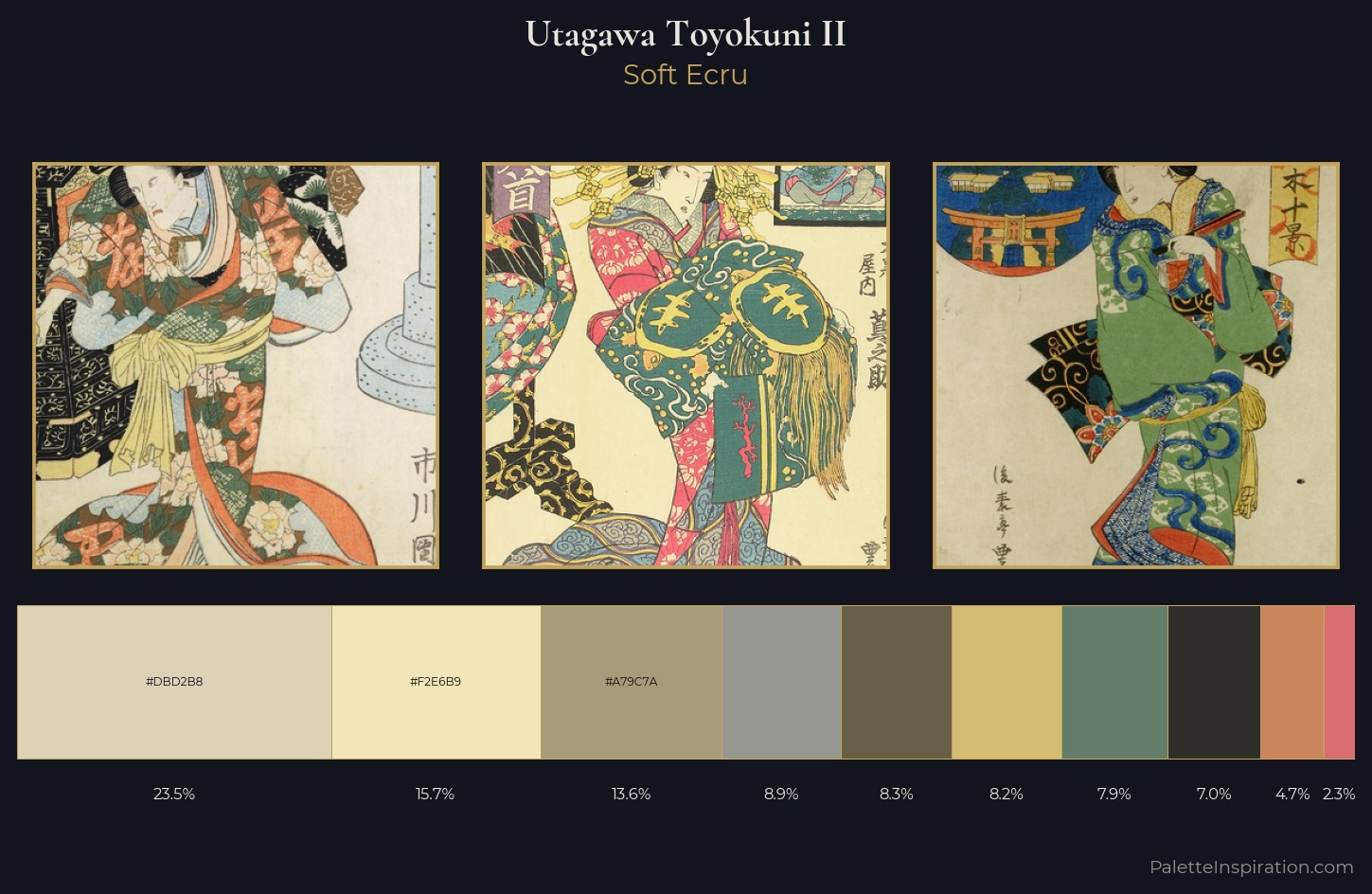 Utagawa Toyokuni II Palette 2 — Soft Ecru