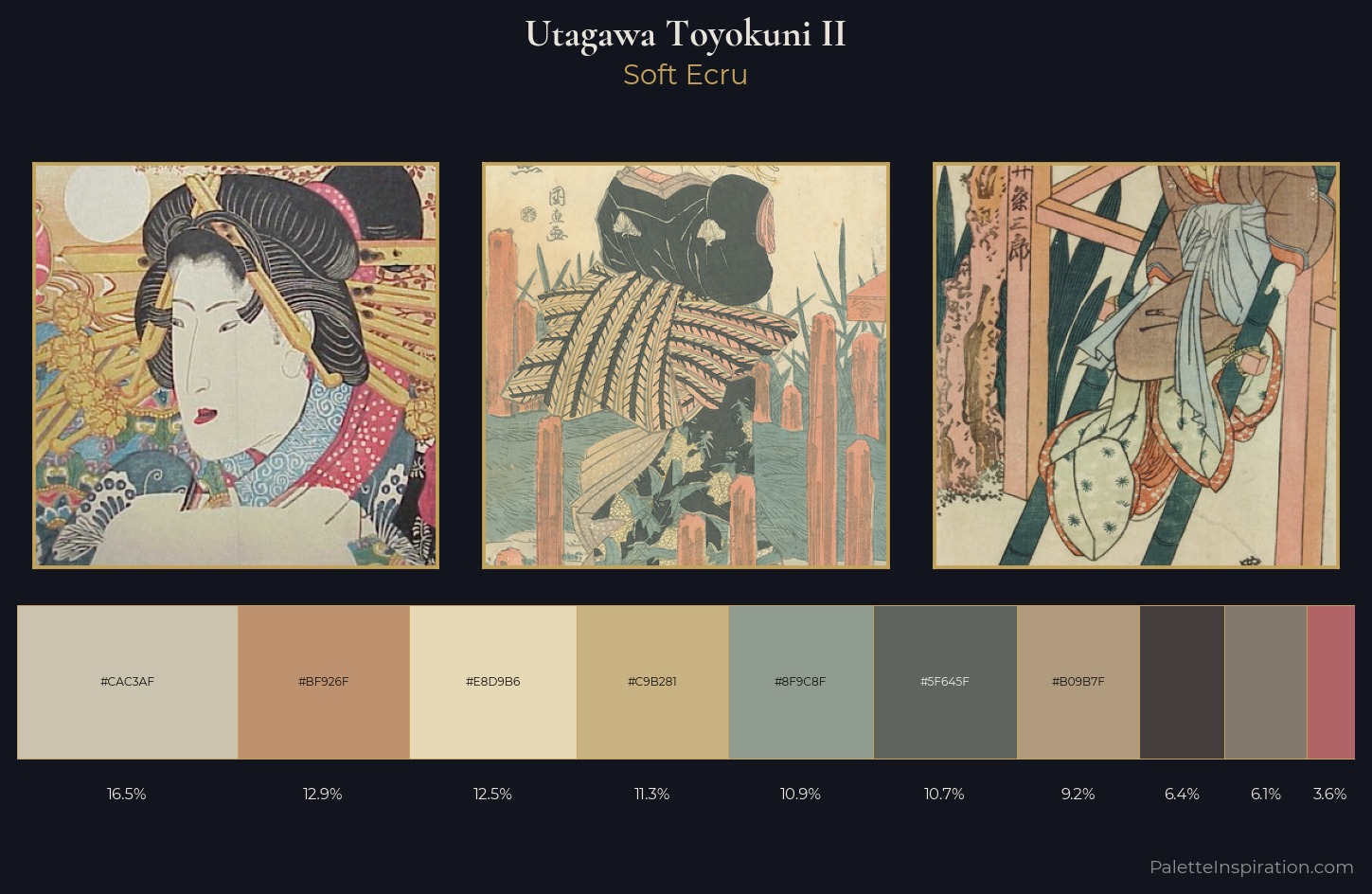 Utagawa Toyokuni II Palette 3 — Soft Ecru