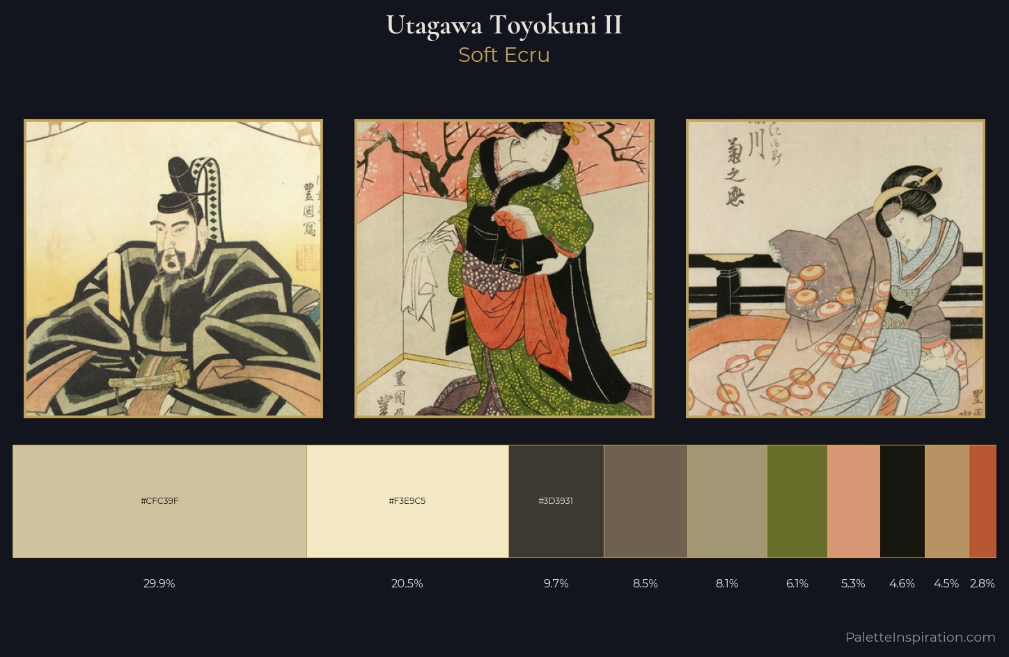Utagawa Toyokuni II Palette 4 — Soft Ecru