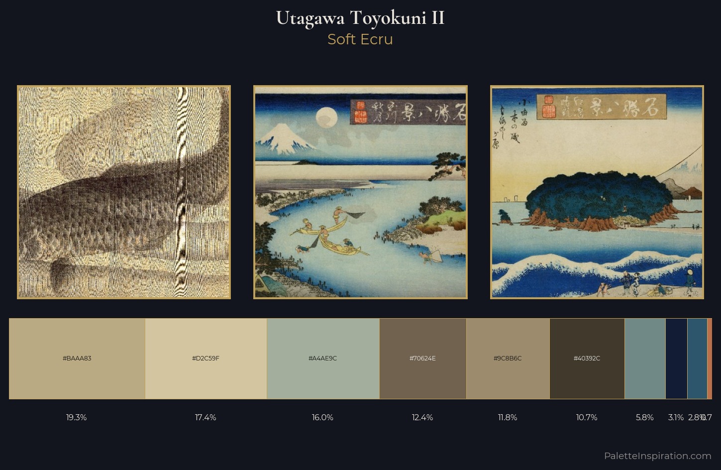 Utagawa Toyokuni II Palette 6 — Soft Ecru
