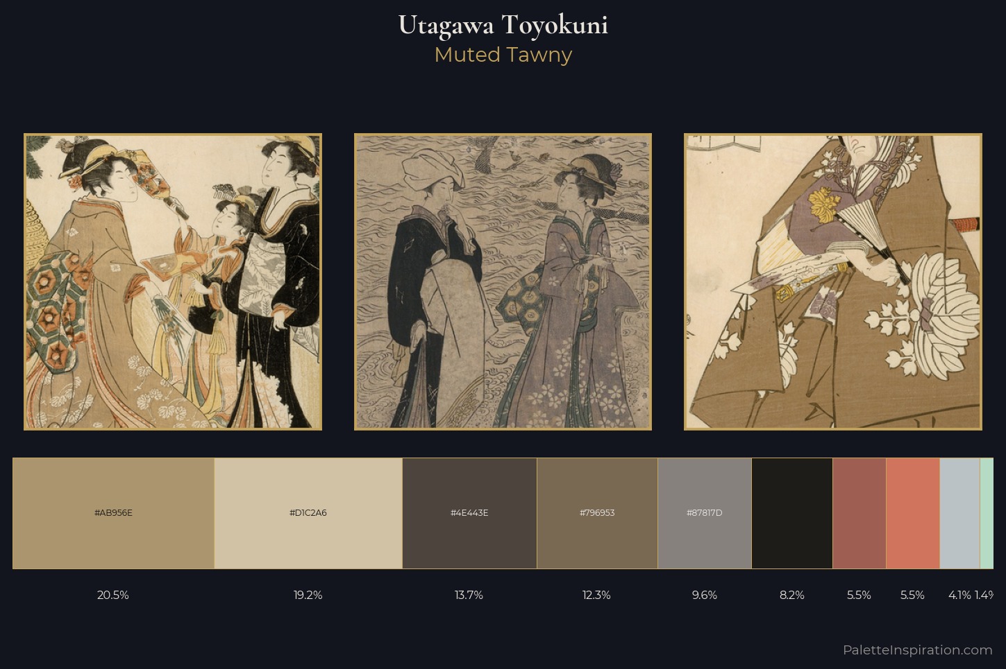 Utagawa Toyokuni Master Palette — Muted Tawny