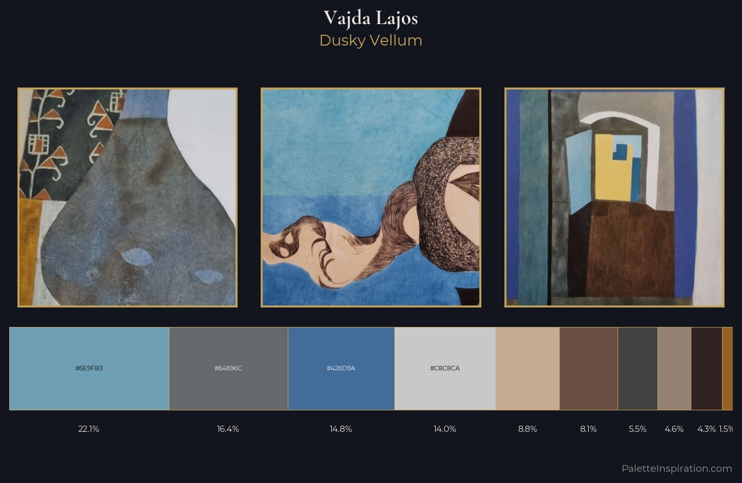 Vajda Lajos Palette 10 — Dusky Vellum