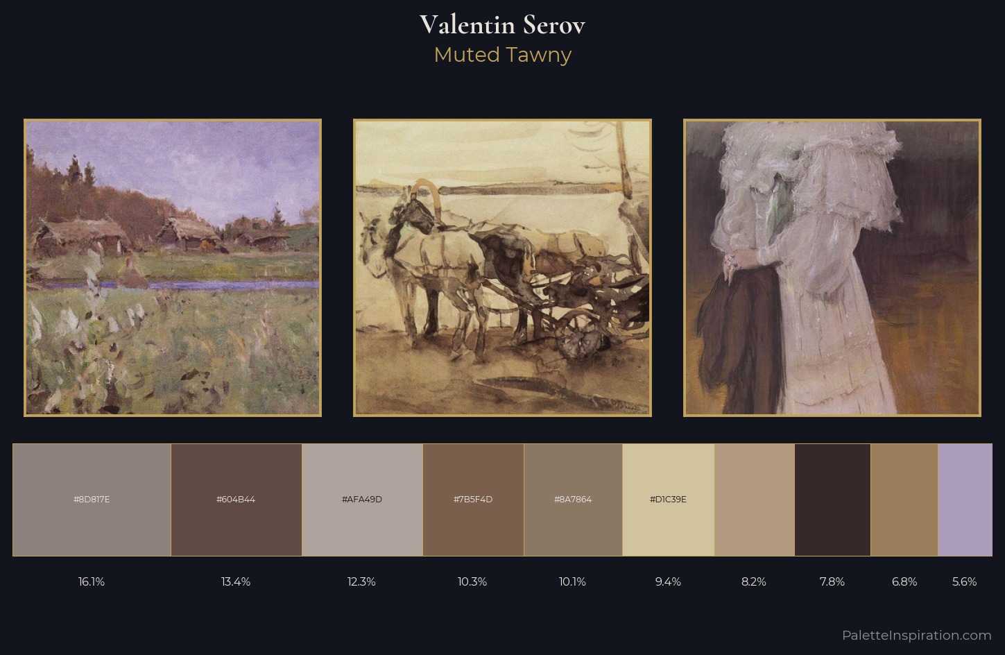 Valentin Serov Palette 3 — Muted Tawny
