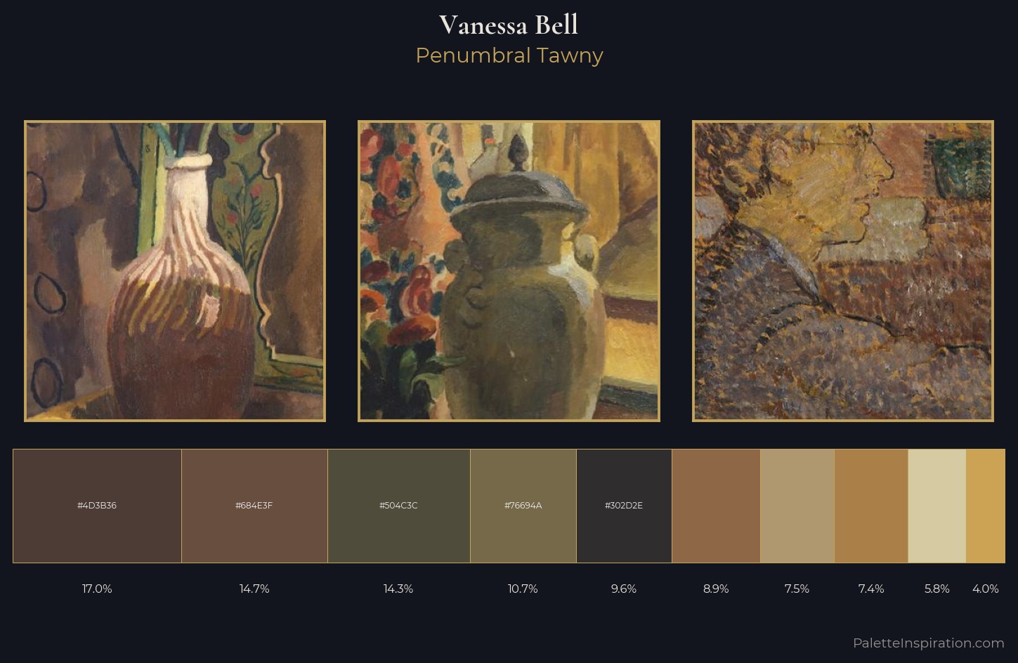 Vanessa Bell Palette 5 — Penumbral Tawny