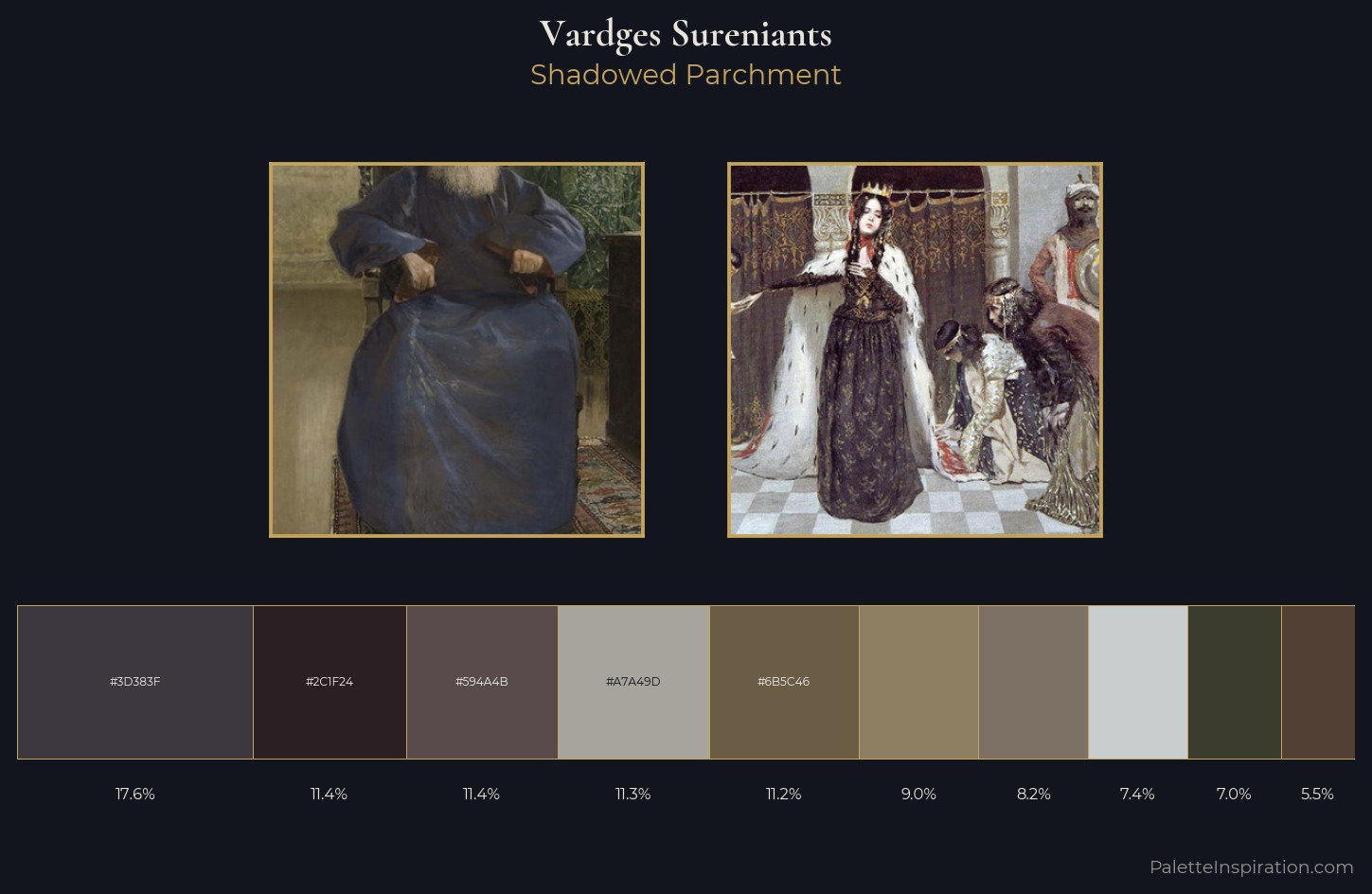 Vardges Sureniants Palette 4 — Shadowed Parchment