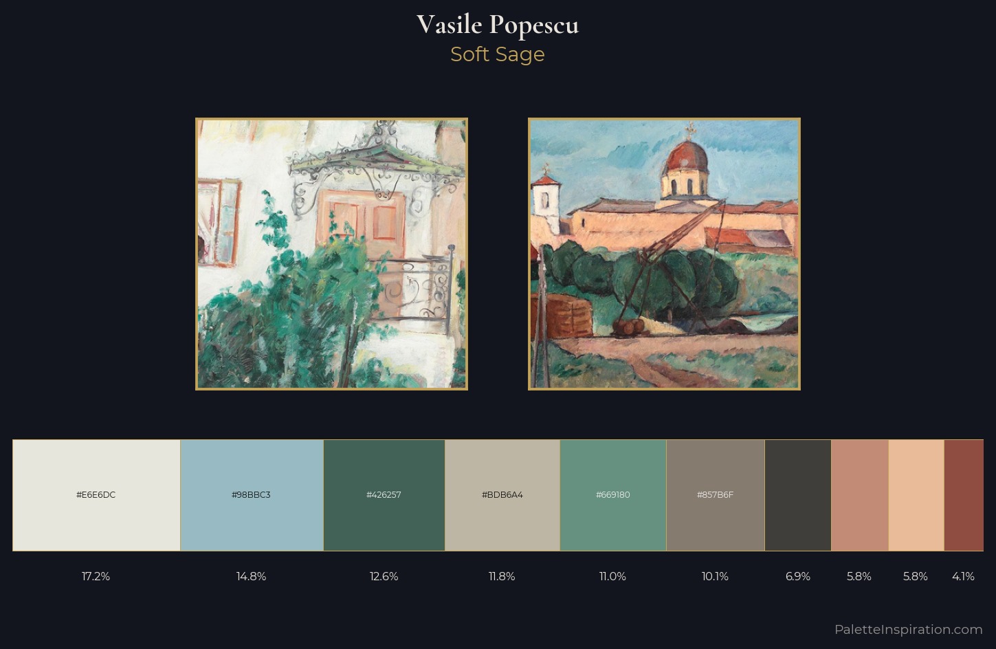 Vasile Popescu Palette 1 — Soft Sage