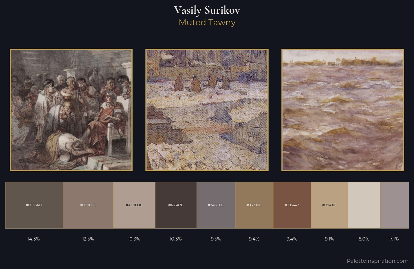 Vasily Surikov Palette 7 — Muted Tawny